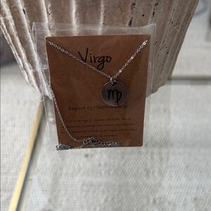 NWT Silver Virgo Pendant Necklace